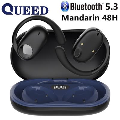 Auriculares inalámbricos con Bluetooth, pantalla con reducción de ruido, auriculares Bluetooth abiertos con apertura de oreja colgante