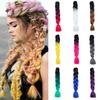 Women Jumbo Colorful Braiding Hair Gradient Color Hairstyle Change Party Decor