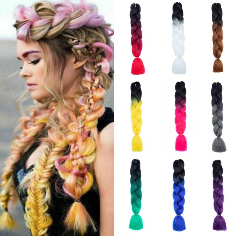 Bunte Ombre Jumbo-Zöpfe für Frauen! Verändere deinen Look mit diesem exotischen Stil! Figuren)