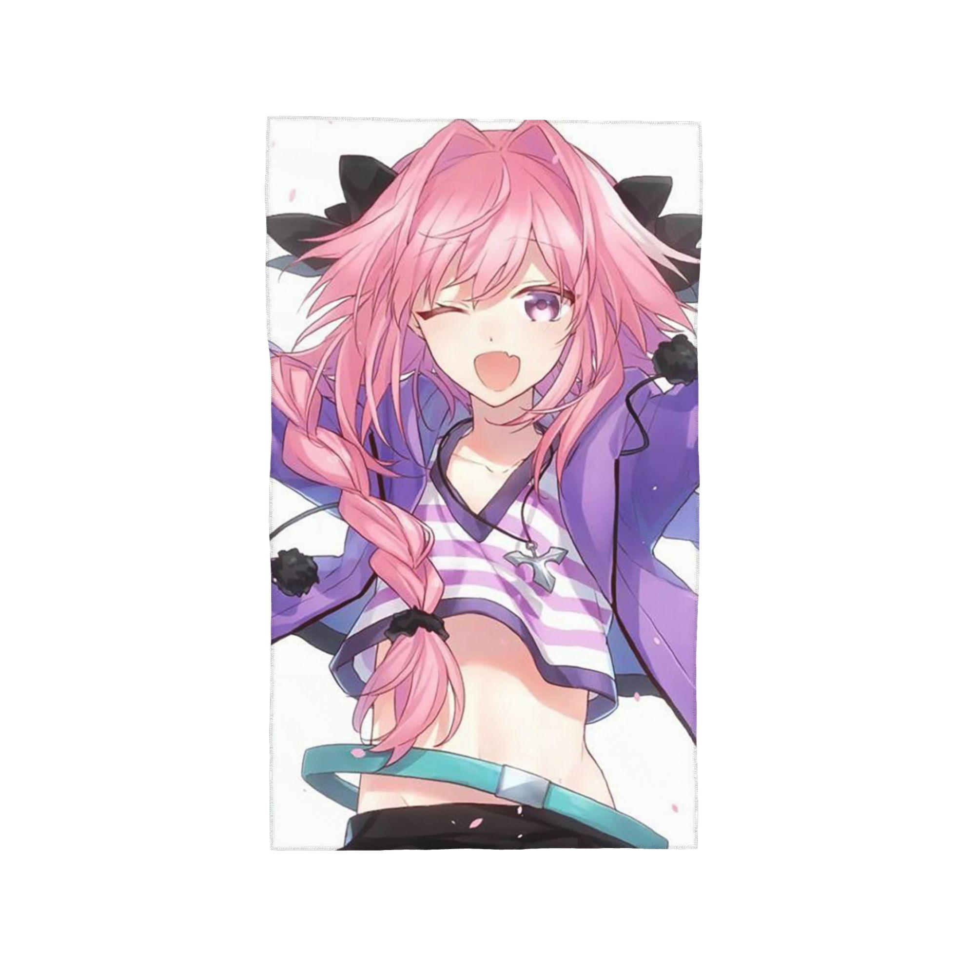

Fate Apocrypha Astolfo Anime Soft Face Towel Quick Dry Pool Bath Cotton Towels Breathable W30*H60(CM)