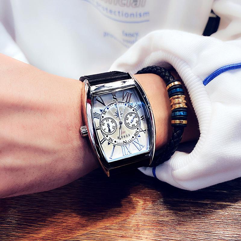 UTHAI CQ326 Wine barrel shaped men's watch, calendar, waterproof couple quartz watch, the best choice for gift giving occasions
