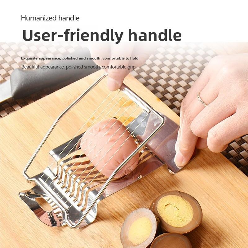 Stainless Steel Egg Cutter Fancy Egg Peel Slicer Kitchen Tool