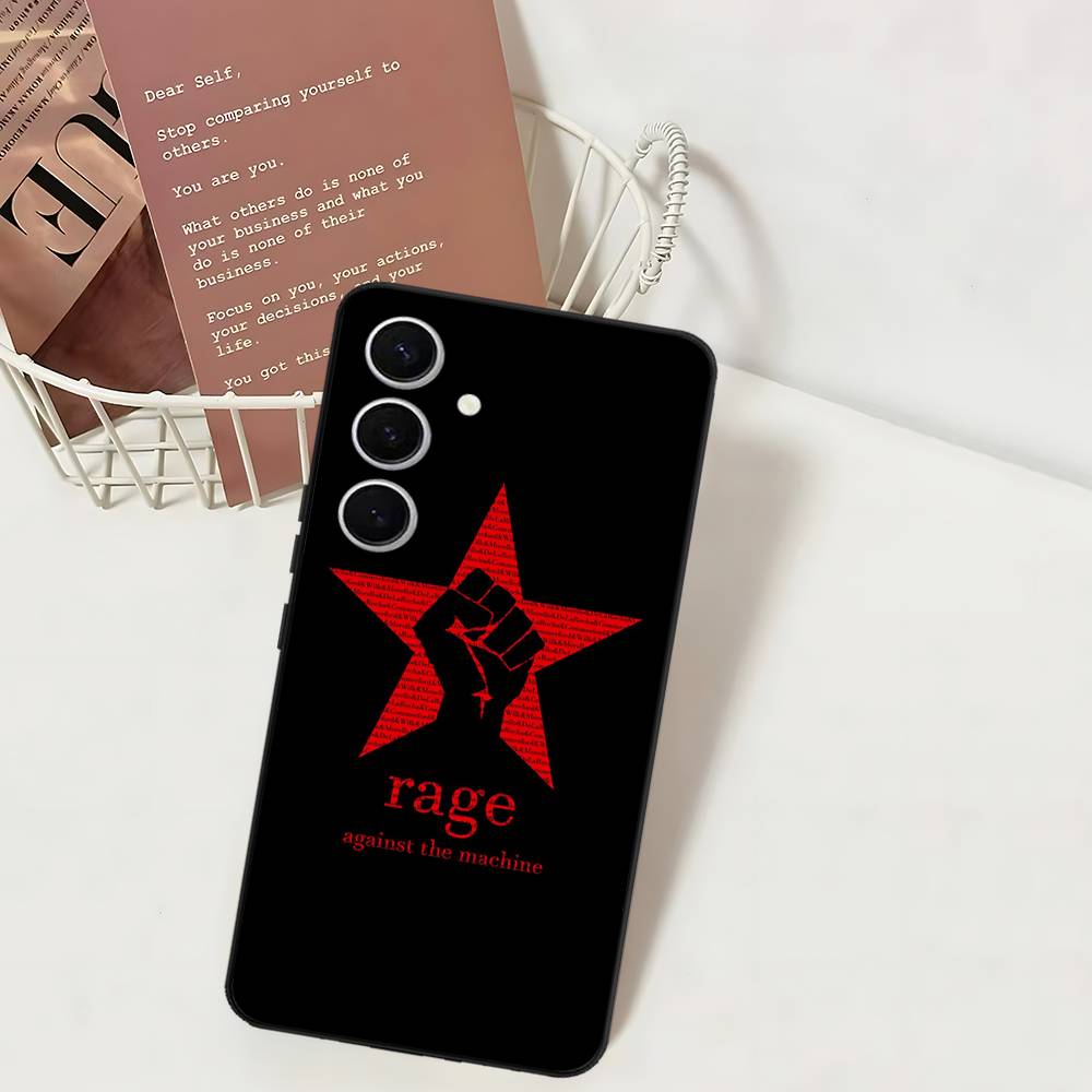 R-Rage A-Against T-The M-Machine Band Phone Case For Samsung S 24 Fe 25 Ultra Plus 20 Lite 21 30 22 23 24 22 Ultra 5G Fundas