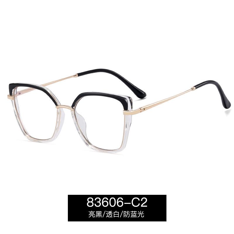 Anti Blue Light Women's Prescription Reading Glasses TR90 Ultralight Metal Frame Fashion Gradient Computer Eyeglasses