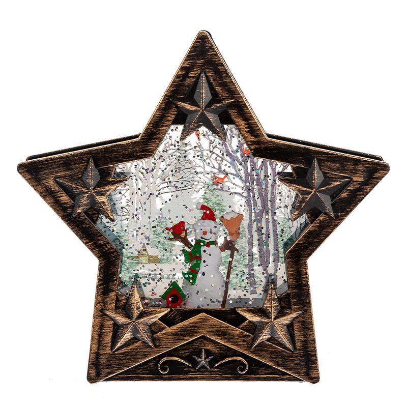 Cross Border New Christmas Decoration Crystal Ball Snowflake Light Glowing Santa Claus Lamp Creative Christmas Gift