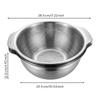 2 Pieces Strainer RustResistant 304 Stainless Steel Mixing Bowl with Colander for Countertop