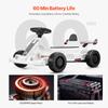 SucceBuy 6V 4.5Ah Electric Pedal Go Kart Portable Outdoor Racing Toys 20000RPM Motor with Headlight & Horn for Kids Boy Gifts
