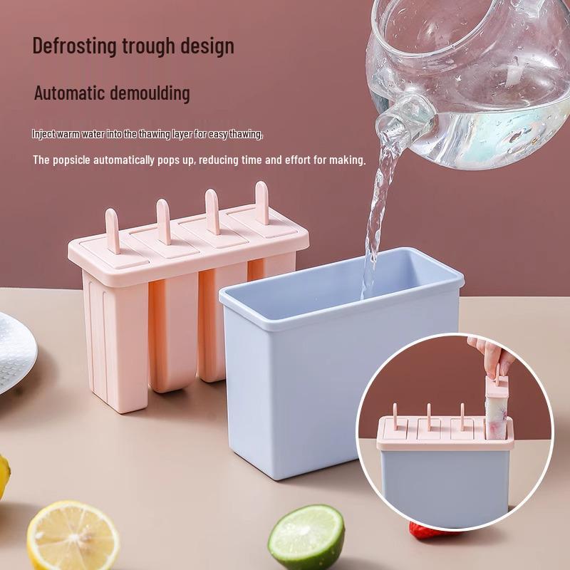 Popsicle & Ice Cube Molds with Lids, Food-Grade for Homemade Treats