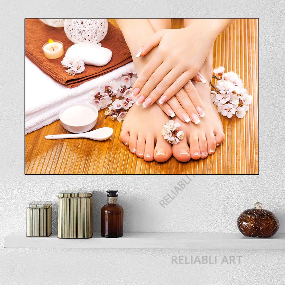 Modern Beauty Fashion Nail Art Beauty Salon Canvas Painting Unframed Posters And Print Wall Pictures For Living Room Decor