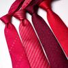 Men's Red Business Formal Tie - 7cm Wedding and Professional Wear