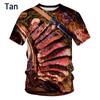 Summer New Food Pattern Men's Printed T-shirt Street Fashion Harajuku Round Neck Large Comfortable Short Sleeved TopSummer New F