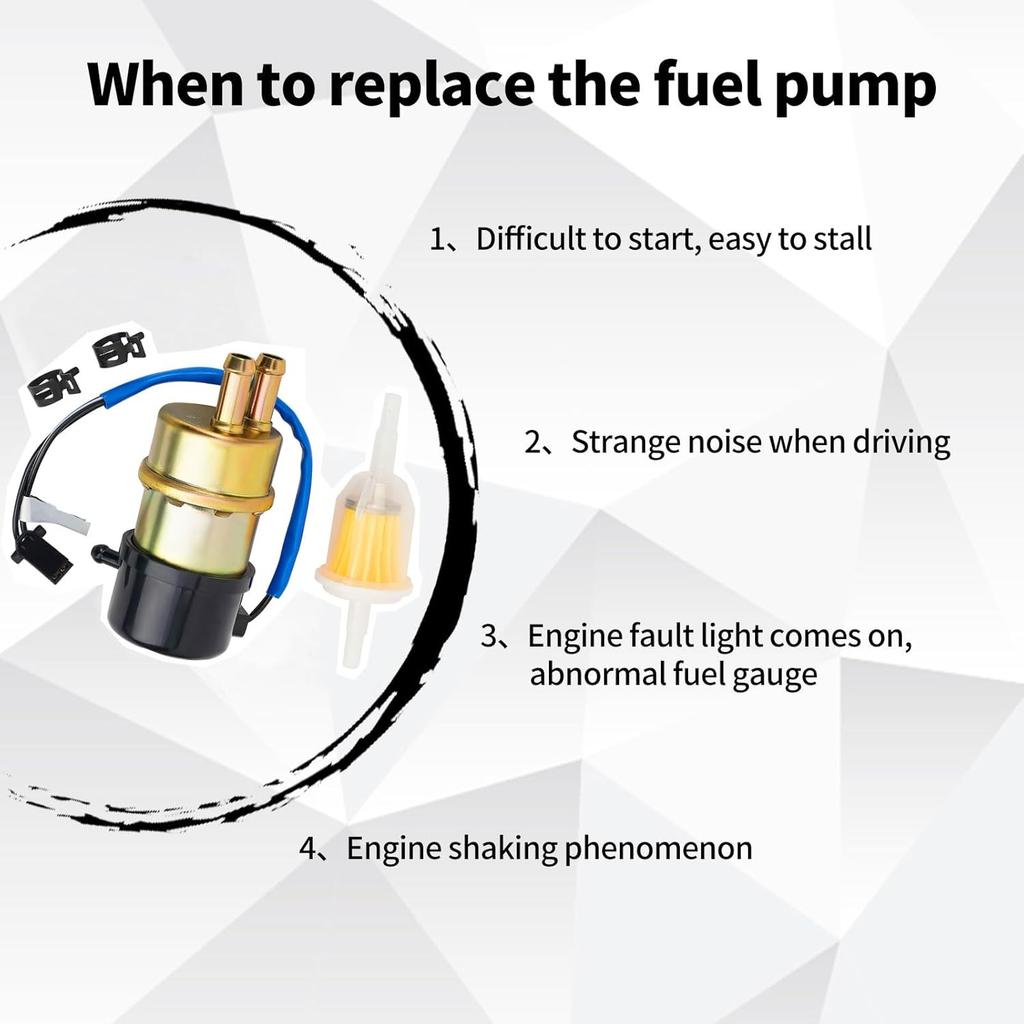 XuLong Electric Fuel Pump Compatible with Yamaha V Star 650 XVS650 Custom With Flames 2005/V Star 650 XVS650 Midnight Custom 2005-2010/XVS650A