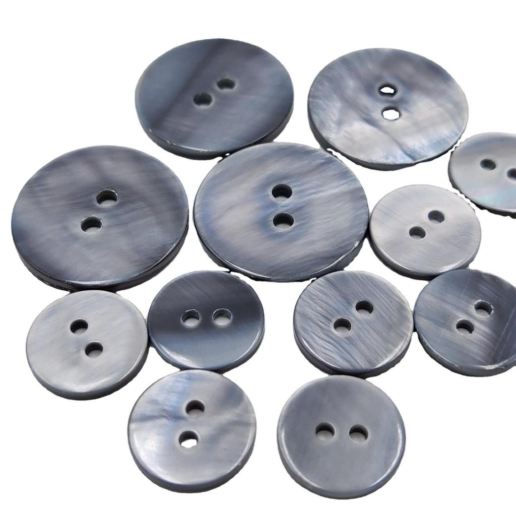 10Pcs All Kinds Of Natural Shell Buttons, Pearl Shell River Shell Gray Shell Shirt Buttons
