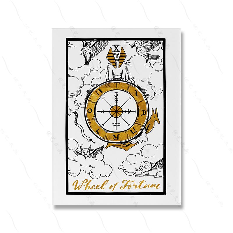 

Ведьма Повешенный человек карта Таро настенная живопись на холсте печать жрица маг оккультная иллюстрация плакат комната домашний декор 21x30cm No Framed