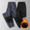 Pantaloni caldi impermeabili pentru bărbați, iarnă, în aer liber, pantaloni din fleece, trekking, camping, alpinism, schi, drumeții, pantaloni sport