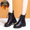 European American Minimalist Short Boots  New Plush Anti Slip Side Zipper Warm Snow Boots  Platform Shoes
