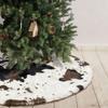 Soft Fluffy Christmas Tree Skirt Cow Print Fluffy Xmas Tree Skirt  Home Decor