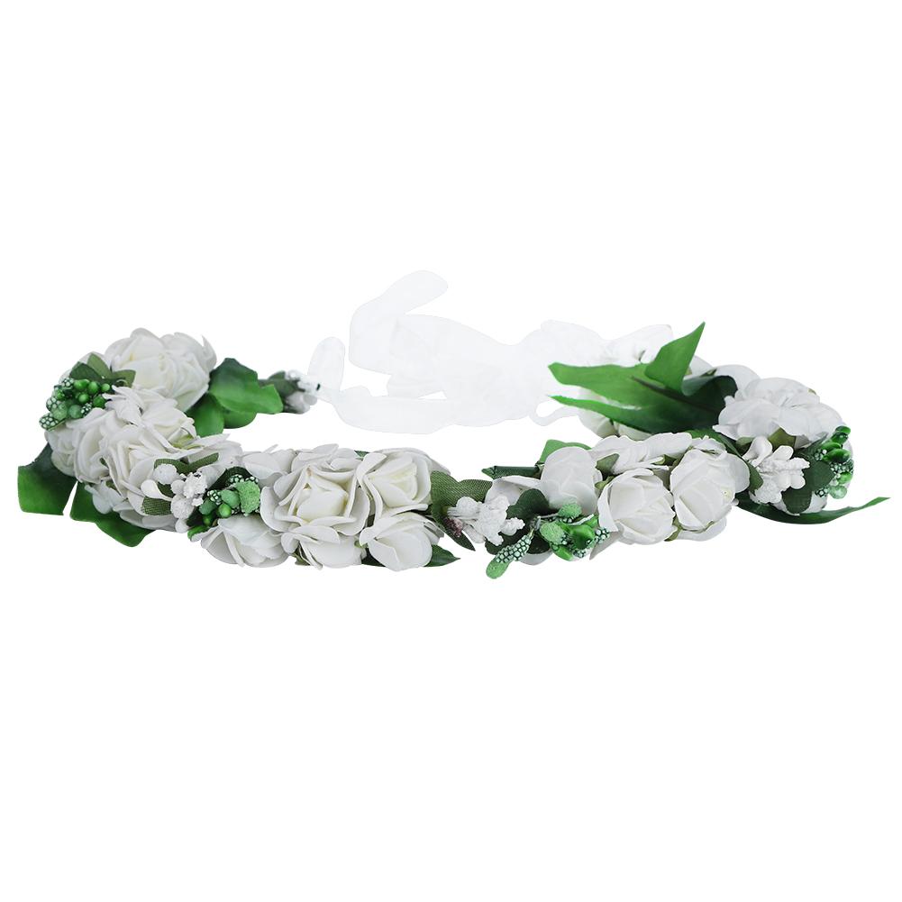 

Artificial Flower Wreath Crown Garland Headband Girl Hair Accessories Headwear for Wedding Supplies