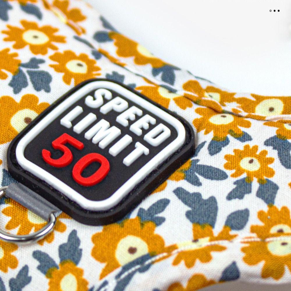 Reflective Dog Harness Leash Set Floral Pet Harness Vest Cat Chest Strap  Small Medium Dog Cat