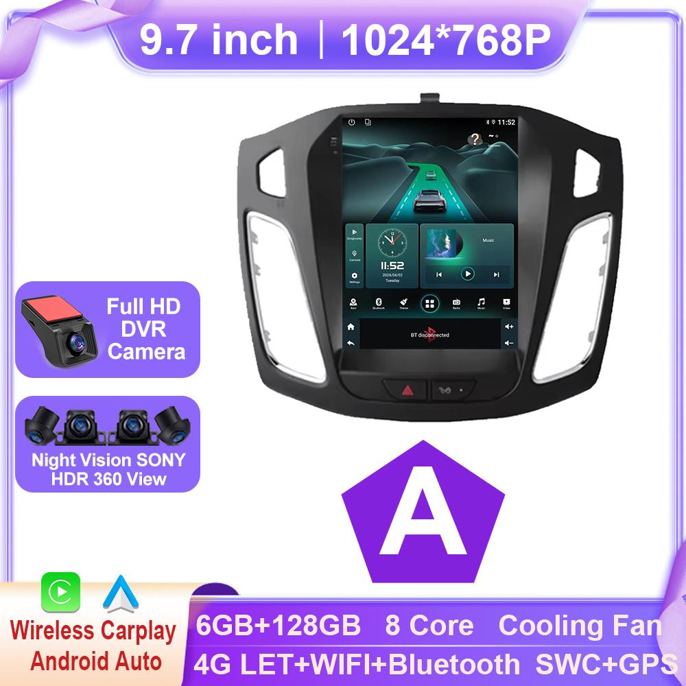 Android 15 Car Radio For Ford Focus MK3 2011 - 2019 Multimedia Video Player Navigation GPS Stereo Auto Carplay 2din New BT Dvd