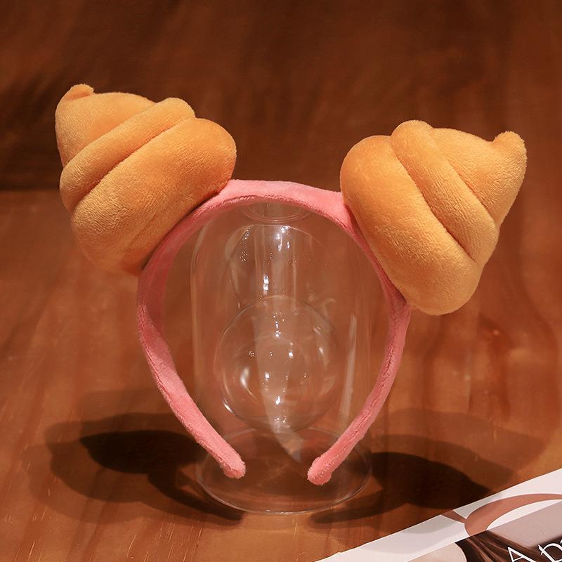 Kreativ Rolig Bajs Baba Hårband Plyschleksak Parodi Bajs Huvudbonad Hårband Flicka Lugnande Docka