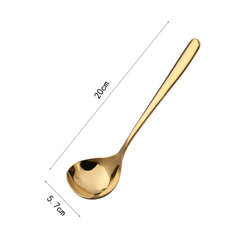 HANYANG 304 servírovací lžička z nerezové oceli Zahuštěná Nápojová lžička pro domácnost Lžíce na kaši Víceúčelová mužská lžíce Omáčková lžíce Polévka Lžíce skořápky