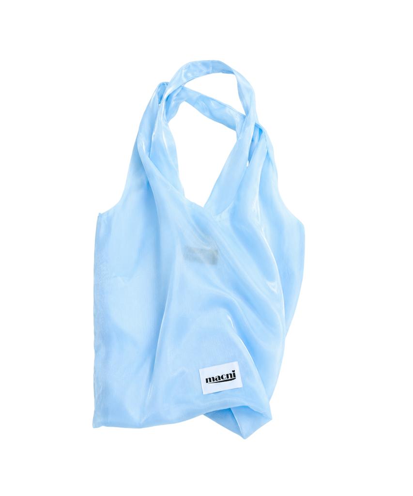 Macni Sheer Silky Shoulder Bag Sky Blue