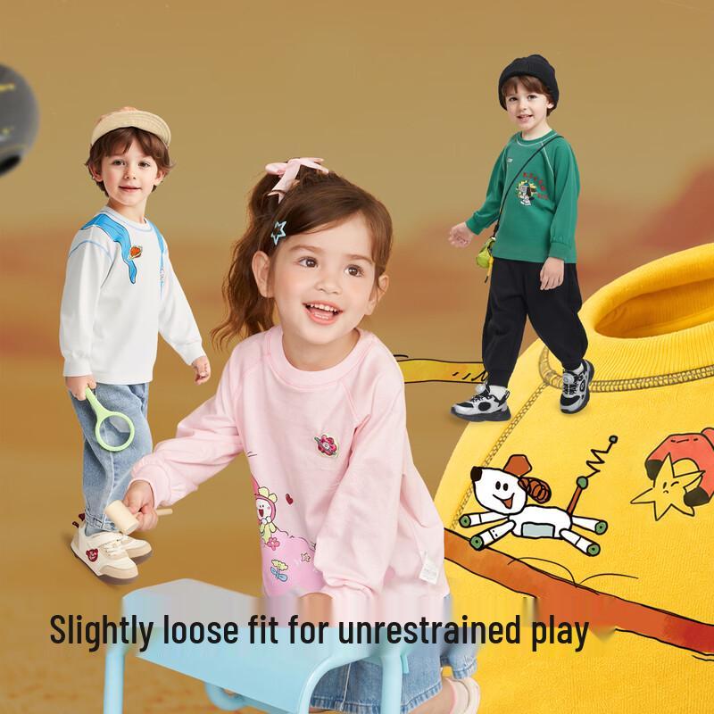 Balabala Kids' Pure Cotton Long-Sleeve T-Shirt