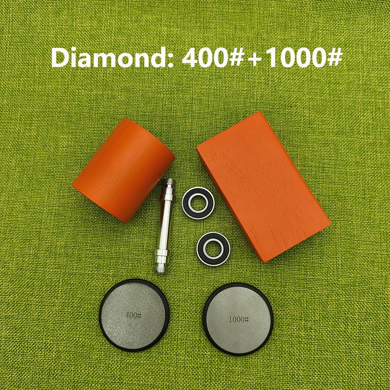 

Rolling Blade Sharpener Set Non-slip Base Diamond Grinding Disc Jade Fine Sharpening 15/20° Two Angles Kitchen Sharpening System As Photo