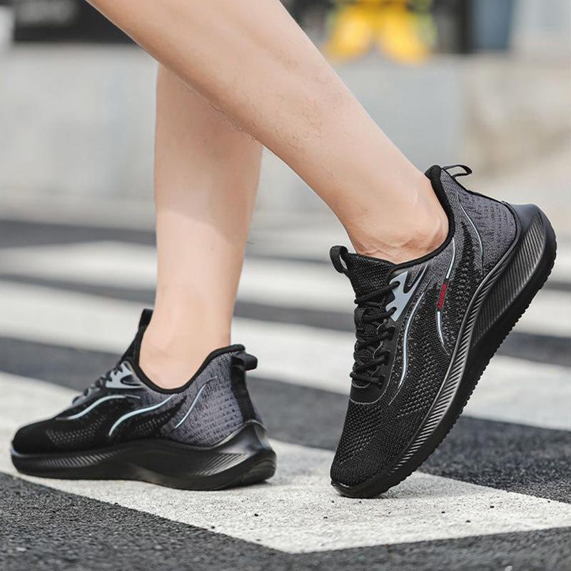

2025 летняя мужская обувь удобная дышащая спортивная обувь мужская летающая тканая модная беговая обувь повседневная обувь мужская 45