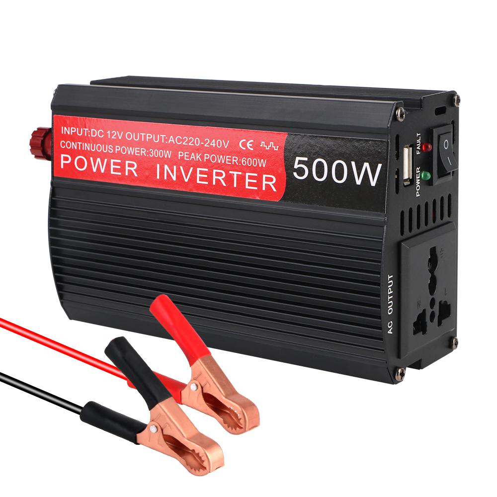 

Преобразователь напряжения 12 В 220 В 500 Вт Розетка с USB Автомобильное зарядное устройство Адаптер питания Универсальный Инвертор с модифицированной синусоидой Автомобильный инвертор
