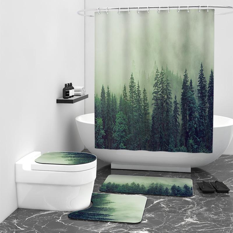 

Dense Jungle цифровая печать занавеска для душа ванная комната блокировка водонепроницаемая занавеска W90cm*L180cm