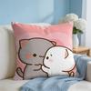 Sweet Cute PPeach Gomas Cushion Cover Square Pillow Bedroom Sofa Leisure Comfort Living Room Home Decoration X