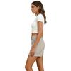 Women's Soft Cotton Linen Shorts Pockets Soft  Button Closure No Zipper Slim Fit Shorts