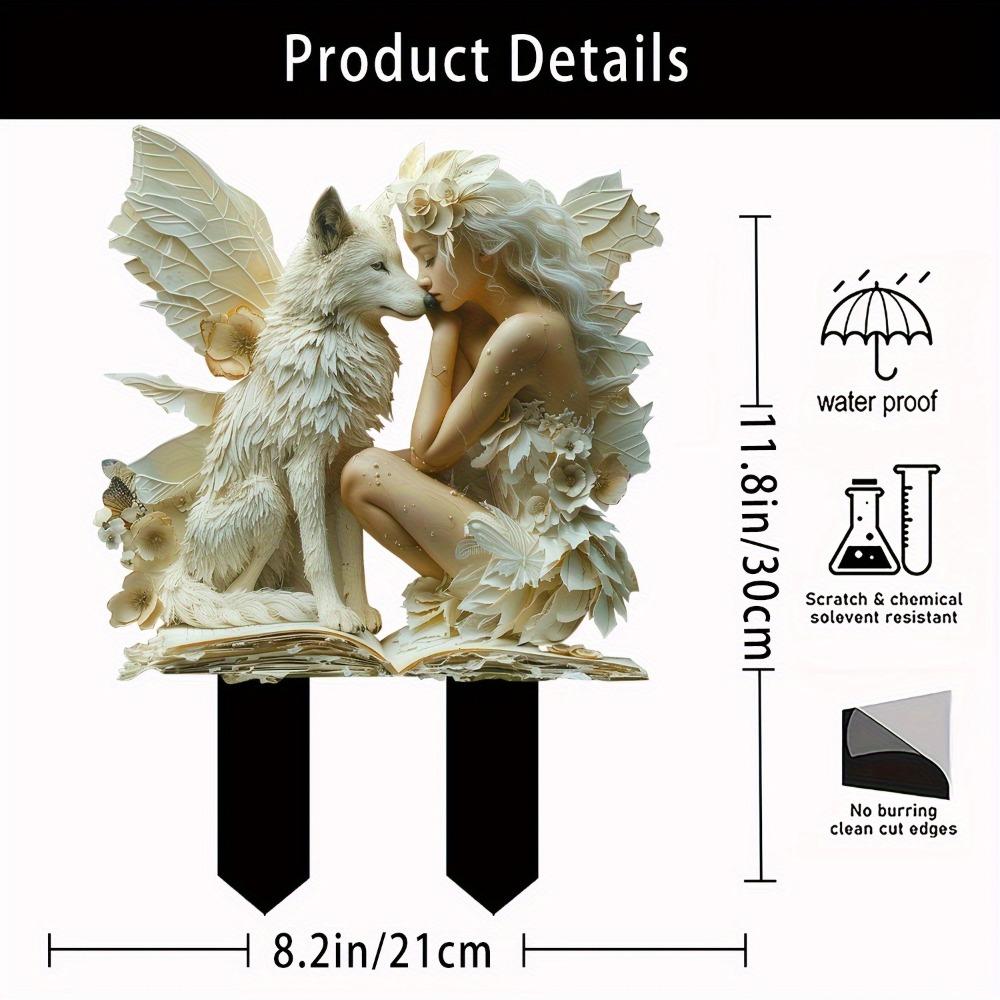 Angel Wings 2D Acrylic Decorative Ground Pile Props Ground Insertion Decorative Cards