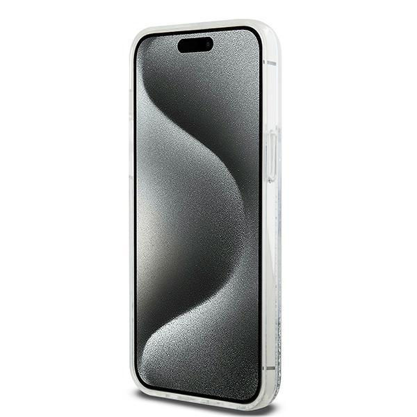 Etui do iPhone 15 Pro Max DKNY Liquid Glitter Big Logo Białe