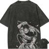 T-shirt Jujutsu Kaisen Toji Fushiguro Homme Tueur de Sorciers Vintage Délavage Acide Streetwear Surdimensionné Rétro Anime Japonais T-shirts