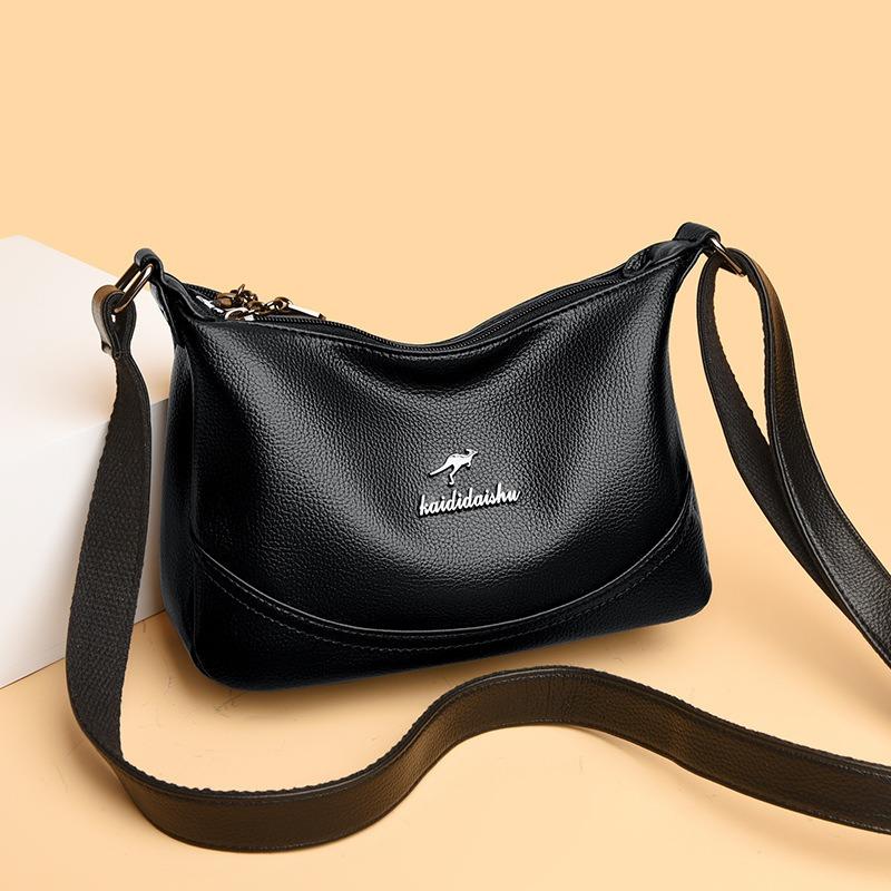 Women's bag new urban simple messenger bag soft leather simple shoulder medium and old handbag