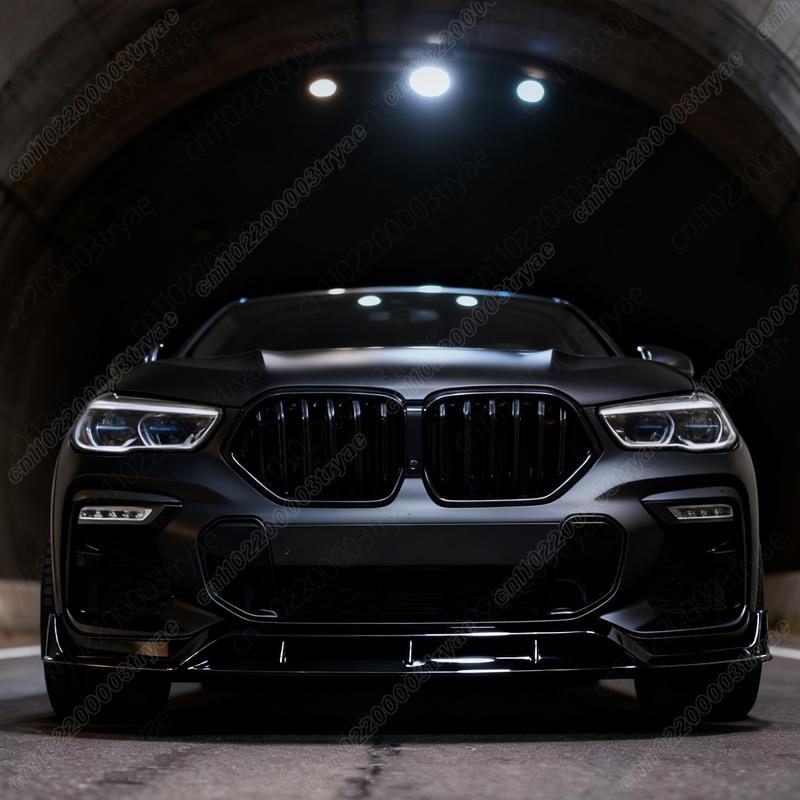 Для BMW X6 G06 M Sport 2020 2021 2022 2023 2024 Автомобильный Передний Бампер Нижняя Губа Защитная Губа Спойлер Разделитель Губ Комплект Обвеса Кузова Gloss Black