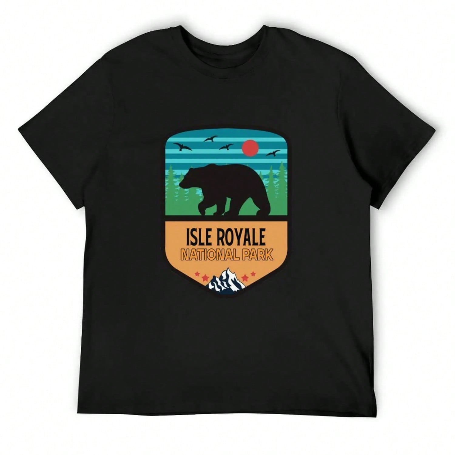 Isle Royale National Park T-Shirt Oversize T-Shirts Man S Whites Tops Clothing S разноцветный