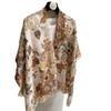 Literary And Retro Bronzing Printing Long Silk Scarf Sunscreen Shawl Travel Photo Decoration Yarn Outer Scarf Shawl