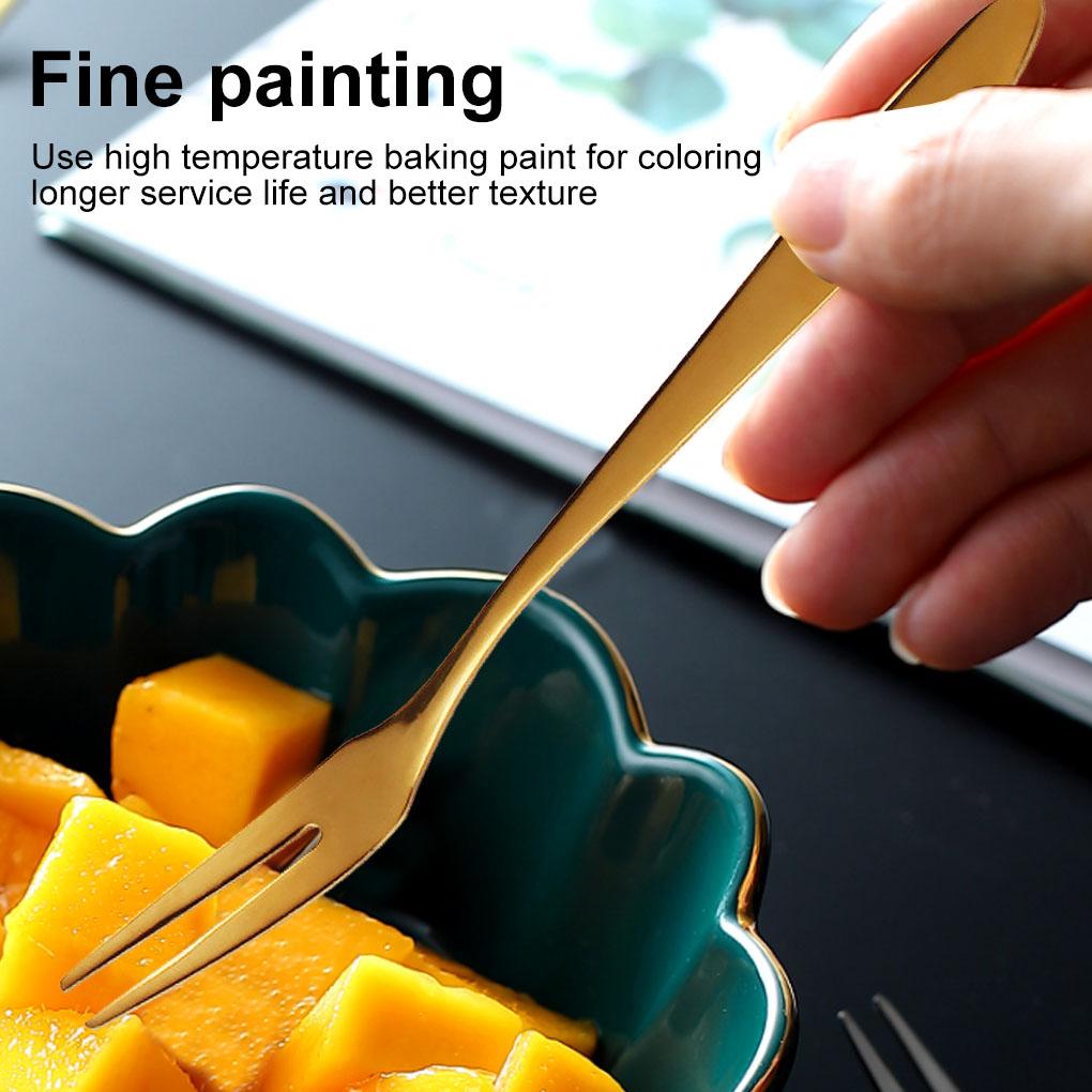 5 szt. Stal nierdzewna Widelec do owoców Kształt wykałaczki Patyczki do ciasta, deseru, jedzenia