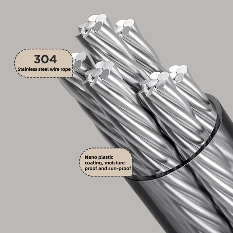 Space-Saving Retractable Clothes Hangers & Invisible Stainless Steel Drying Wire - Durable Indoor Balcony Laundry Accessories