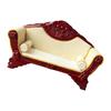 1:12 Scale Dollhouse Miniature Living Room Mahogany Sofa Armchair Coffee Table Set For Realistic Display