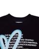 THEMUSEUMVISITOR Heart Printed Inside-Out Sweatshirts (Black)