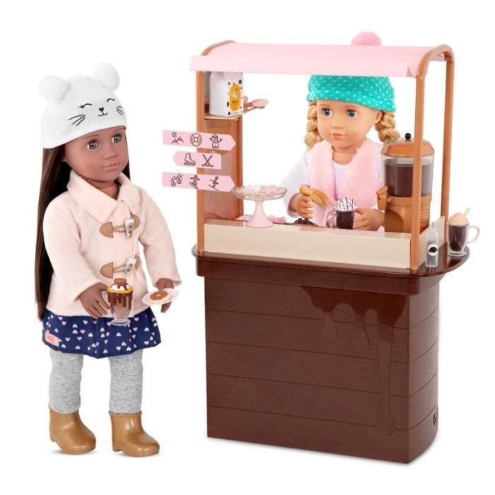 Stand Chocolat Chaud - OUR GENERATION - Accessoires Inclus - Pour Poupées - 3 Ans Et Plus