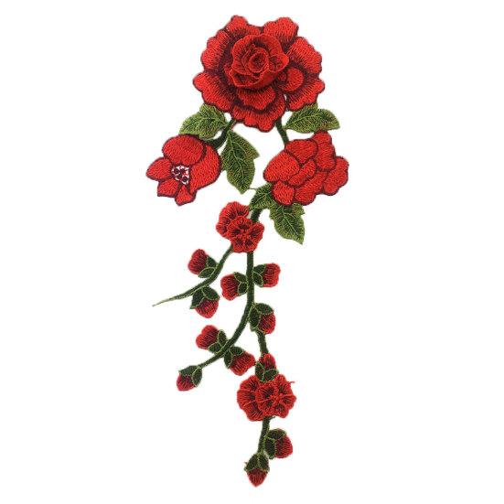 Kwiatowy haft naszywka z haftem DIY szycie na sukience z aplikacją Craft