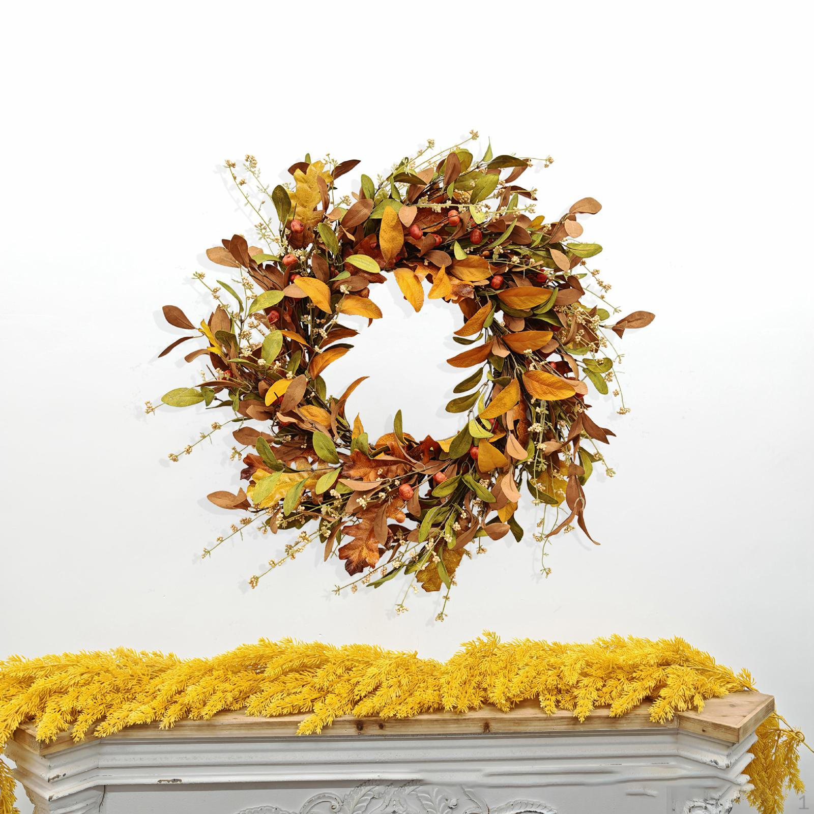 

Halloween Wreath Wall Hanging Ornament Gifts Party Supplies Festive Decor Autumn Garland Round for
