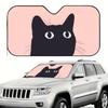 1pc Halloween Cat Eyes Car Sun Visor - Cute Black Cat Design With Pink Background, Fit For All Cars, Quick Sunblock & Heat Reduc
