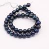 1String, Black Near Round Pearl 8-9mm, Fashion Women Natural Freshwater Pearl Beads for Jewelry Making DIY Crafts, Luxury Bulk Gifts 36cm